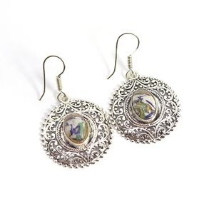Sterling Silver .925 Rainbow Calsica Earrings